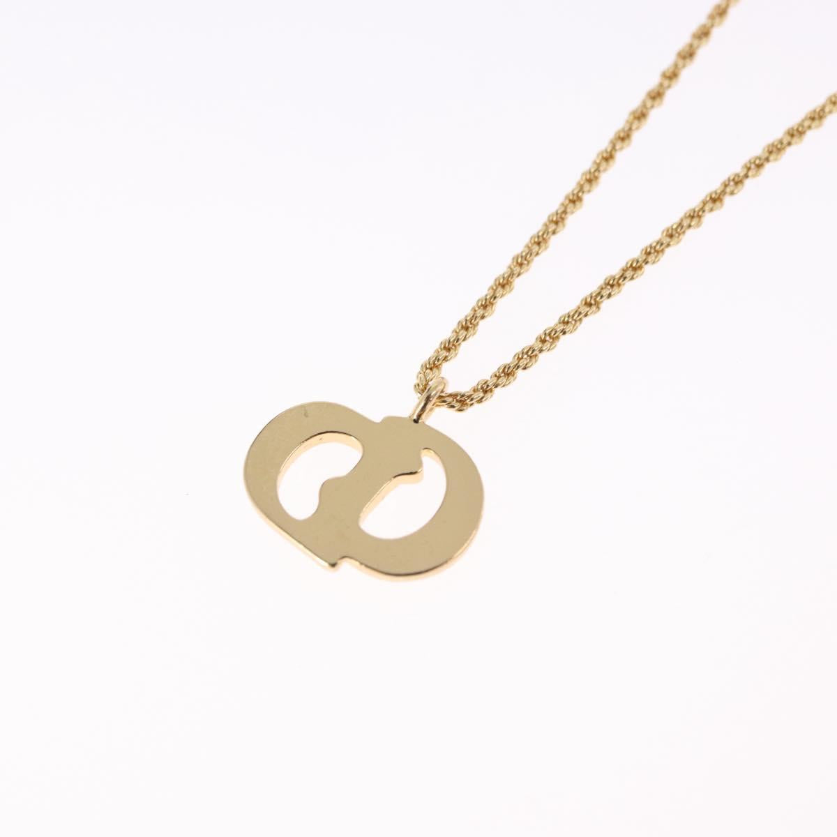 Christian Dior Necklace metal Gold Tone Auth 192162V