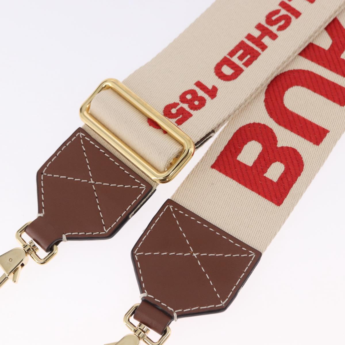 BURBERRY Shoulder Strap Canvas 36.2"" Beige Gold Auth 192166M
