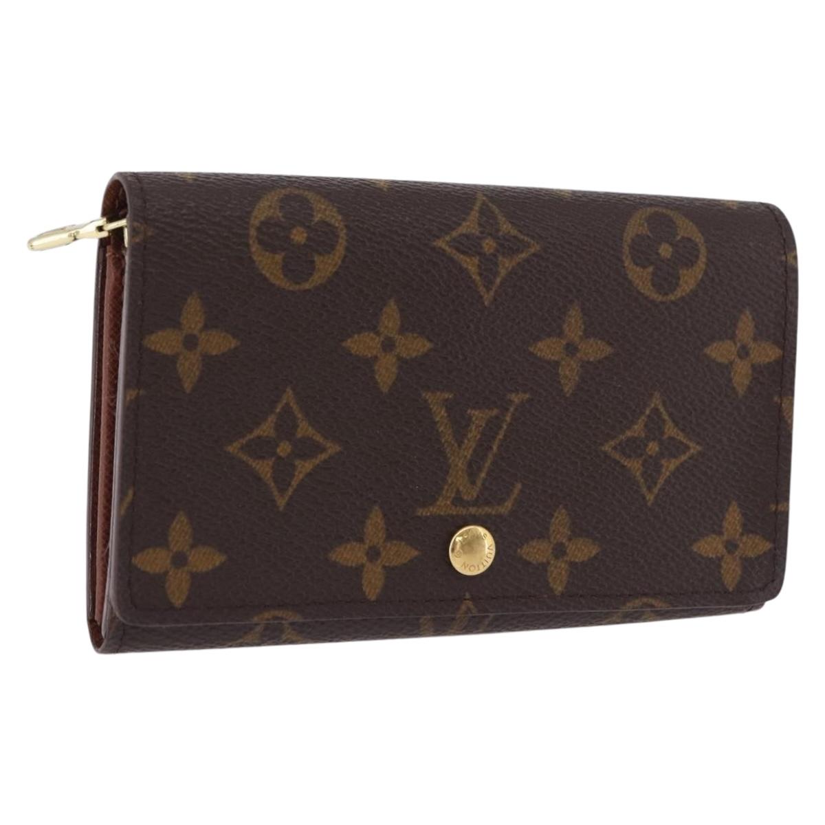 LOUIS VUITTON Monogram Porte Monnaie Billets Tresor Wallet M61730 Auth 192170A