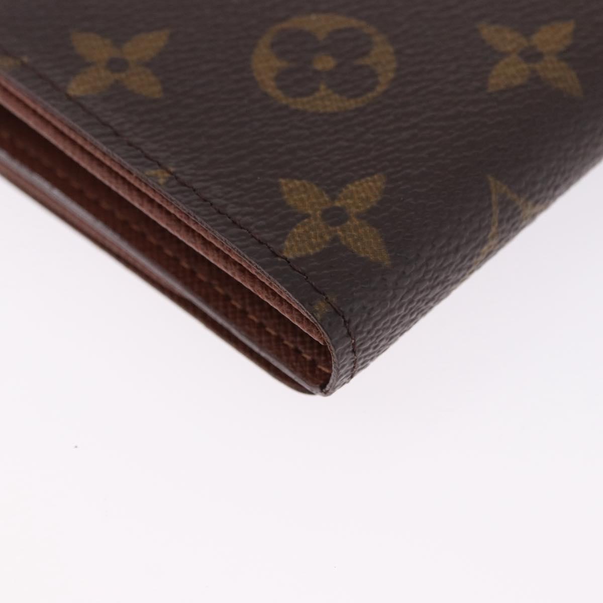 LOUIS VUITTON Monogram Porte Monnaie Billets Tresor Wallet M61730 Auth 192170A