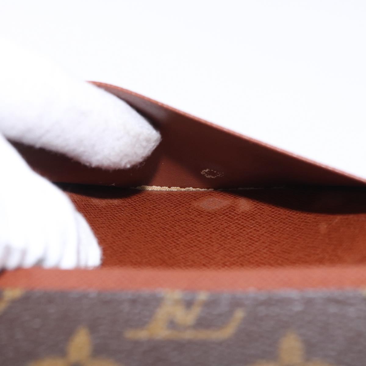 LOUIS VUITTON Monogram Porte Monnaie Billets Tresor Wallet M61730 Auth 192170A