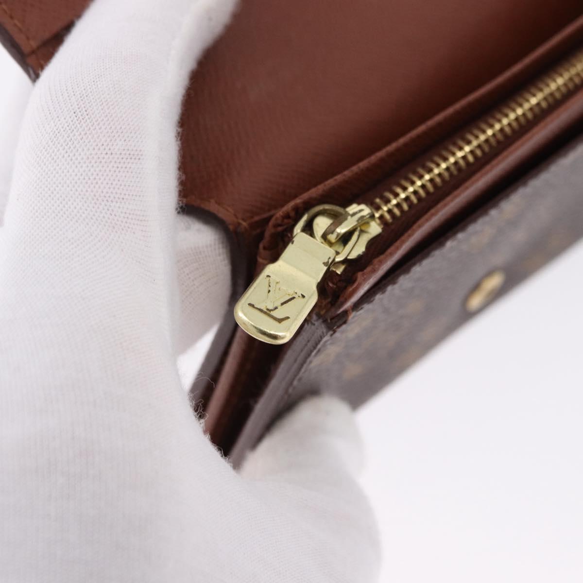 LOUIS VUITTON Monogram Porte Monnaie Billets Tresor Wallet M61730 Auth 192170A