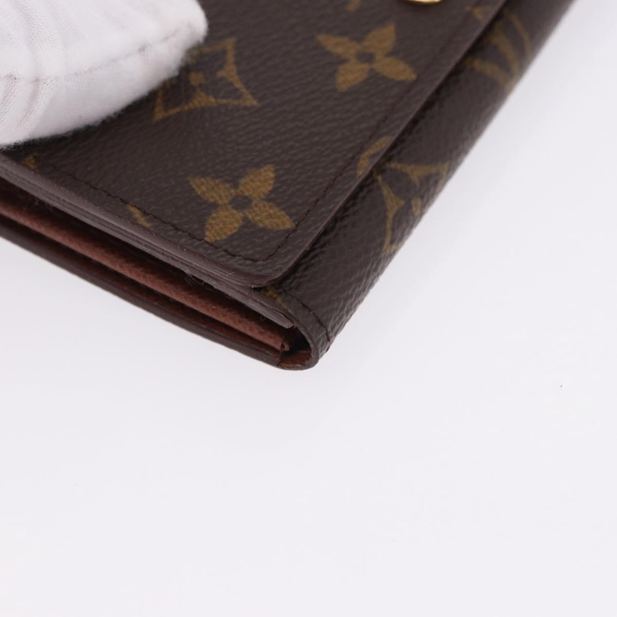 LOUIS VUITTON Monogram Porte Monnaie Billets Tresor Wallet M61730 Auth 192170A