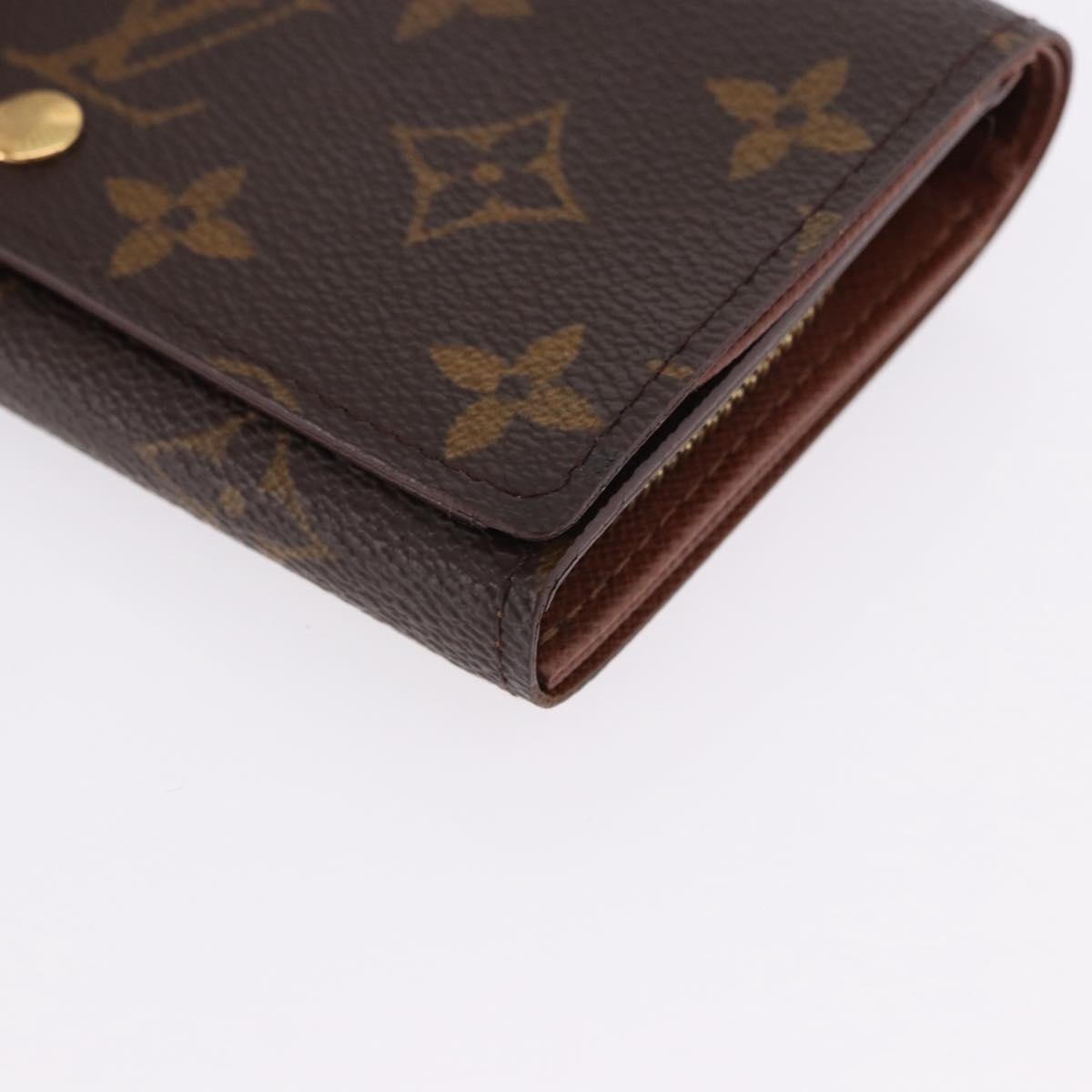 LOUIS VUITTON Monogram Porte Monnaie Billets Tresor Wallet M61730 Auth 192170A