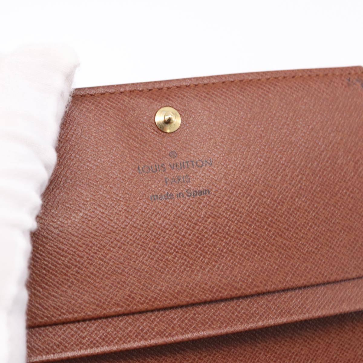 LOUIS VUITTON Monogram Porte Monnaie Billets Tresor Wallet M61730 Auth 192171A