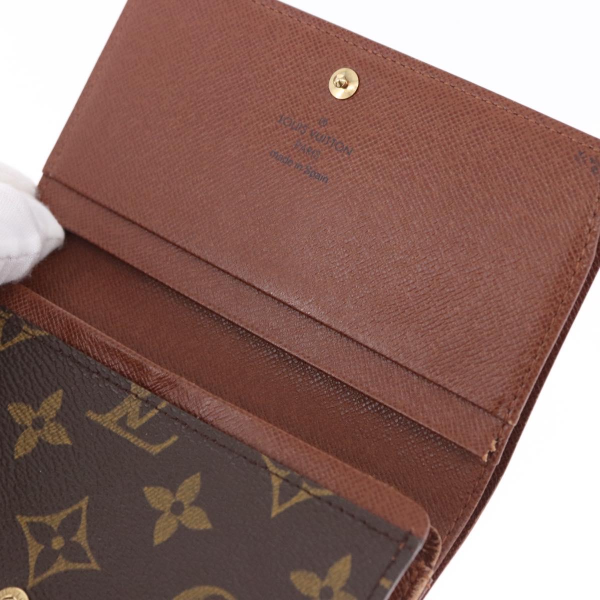 LOUIS VUITTON Monogram Porte Monnaie Billets Tresor Wallet M61730 Auth 192171A