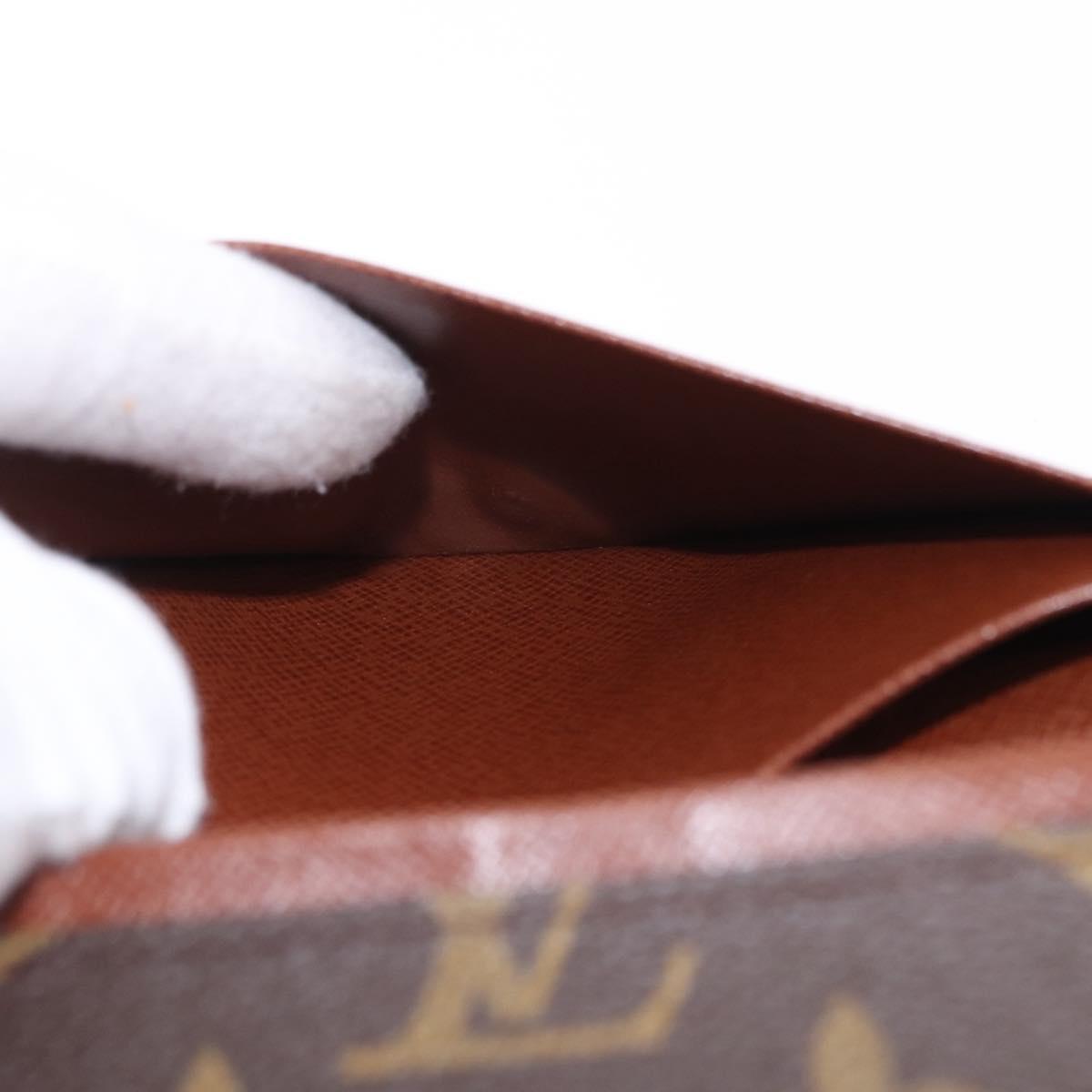 LOUIS VUITTON Monogram Porte Monnaie Billets Tresor Wallet M61730 Auth 192171A