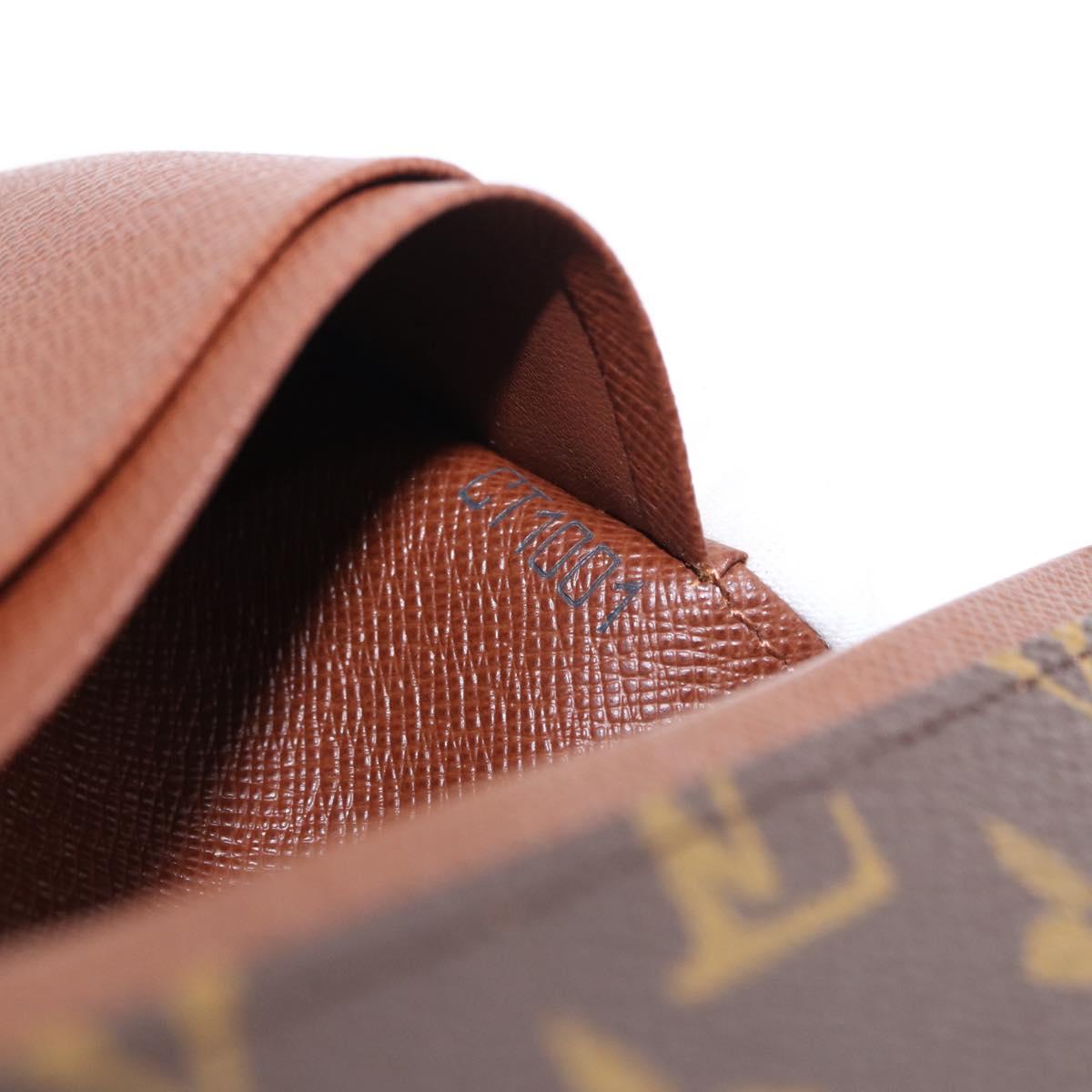 LOUIS VUITTON Monogram Porte Monnaie Billets Tresor Wallet M61730 Auth 192172V