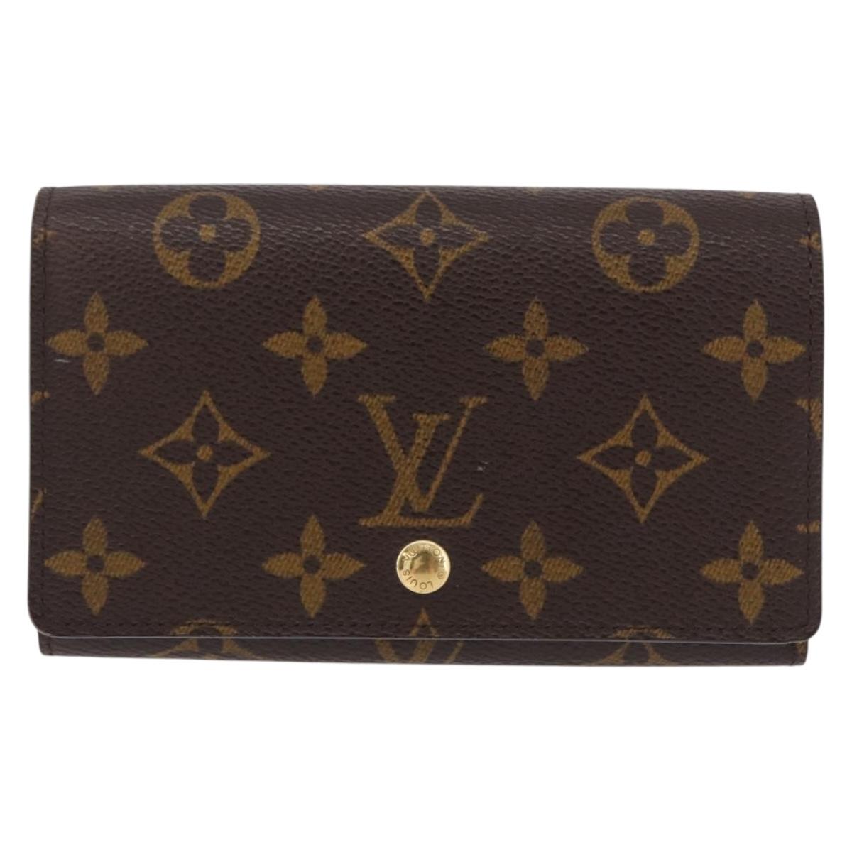 LOUIS VUITTON Monogram Porte Monnaie Billets Tresor Wallet M61730 Auth 192172V