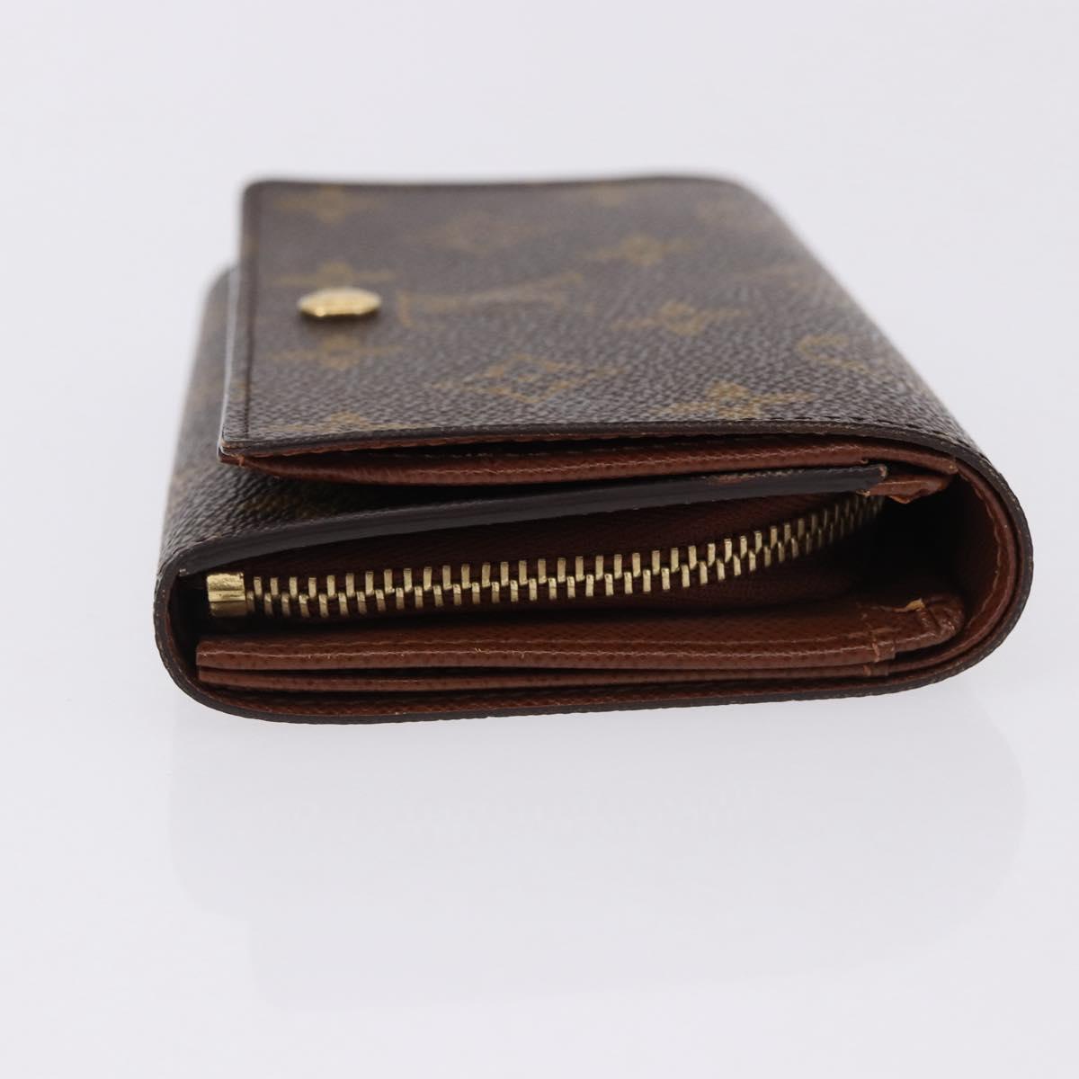 LOUIS VUITTON Monogram Porte Monnaie Billets Tresor Wallet M61730 Auth 192172V