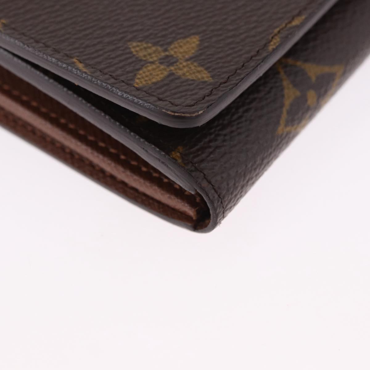 LOUIS VUITTON Monogram Porte Monnaie Billets Tresor Wallet M61730 Auth 192172V