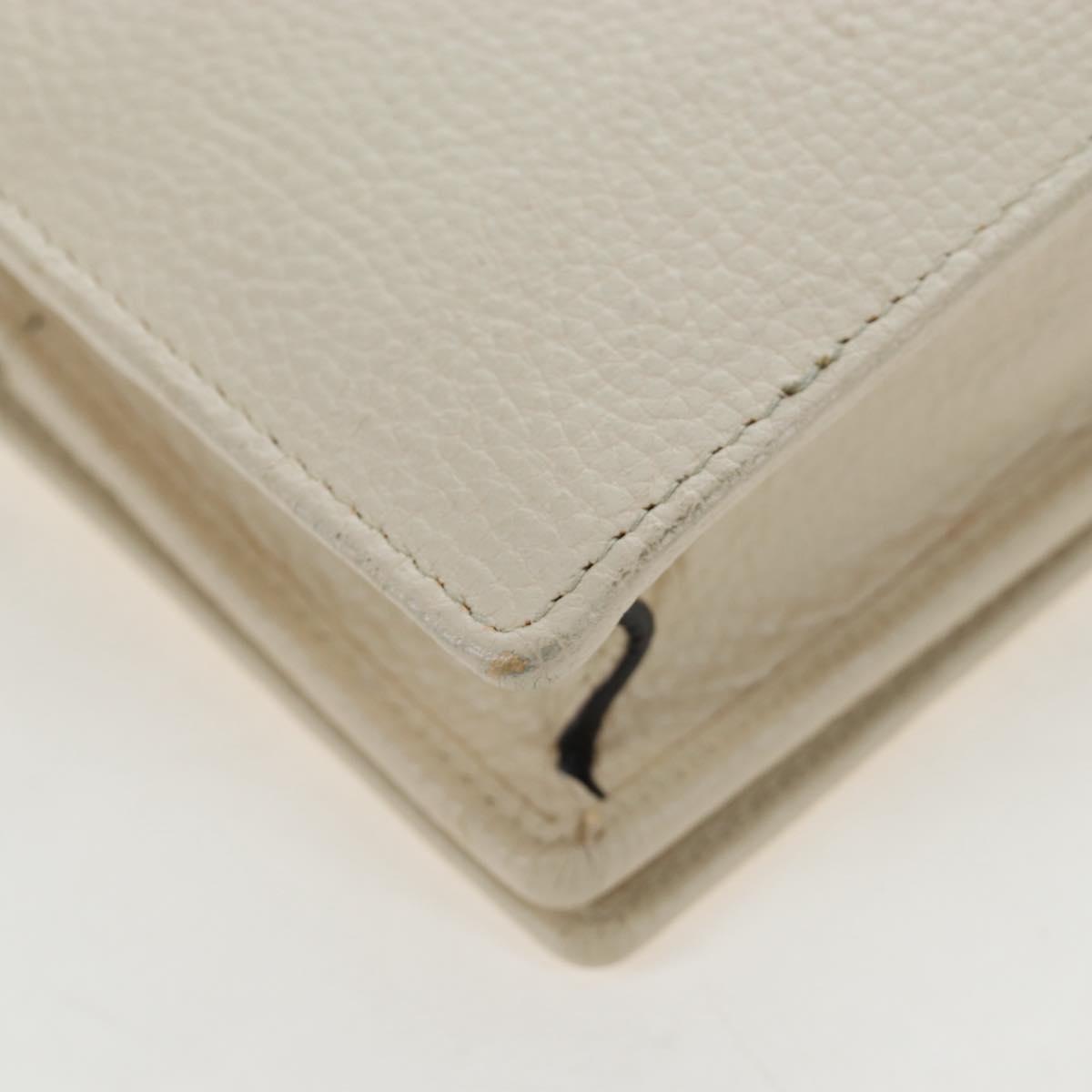 GUCCI Soho Chain Bag Leather Outlet White Gold 598211 493075 Auth 192199V