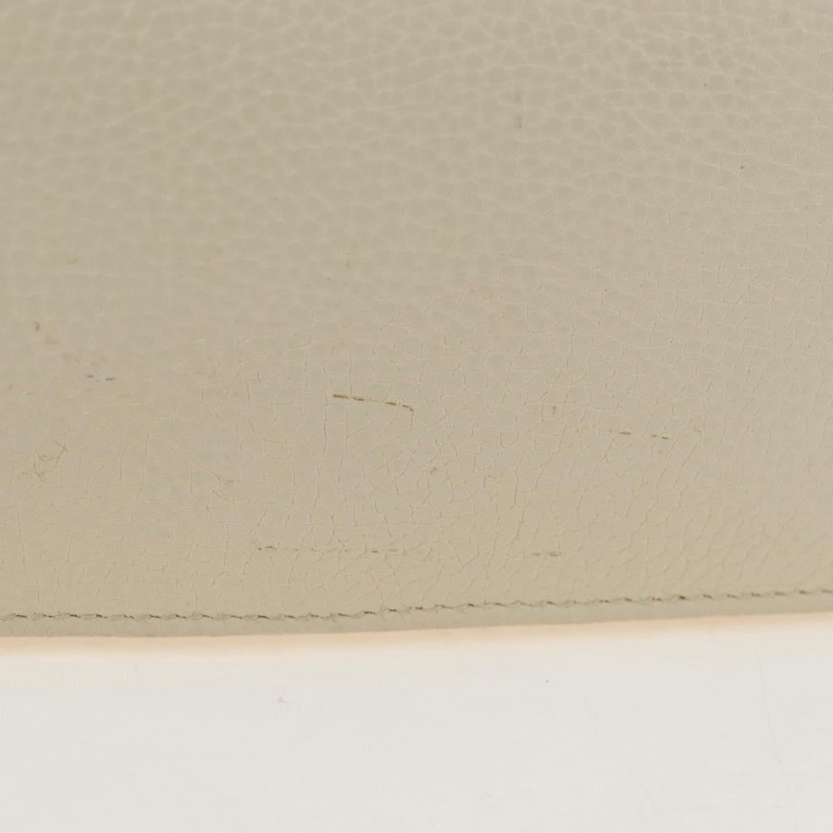 GUCCI Soho Chain Bag Leather Outlet White Gold 598211 493075 Auth 192199V