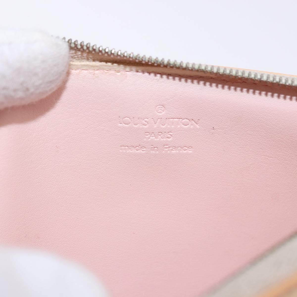 LOUIS VUITTON Vernis Lexington Pouch Marshmallow Pink M91057 LV Auth 192204