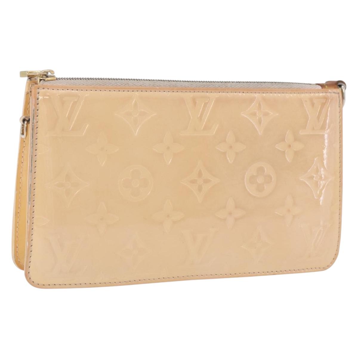 LOUIS VUITTON Vernis Lexington Pouch Marshmallow Pink M91057 LV Auth 192204
