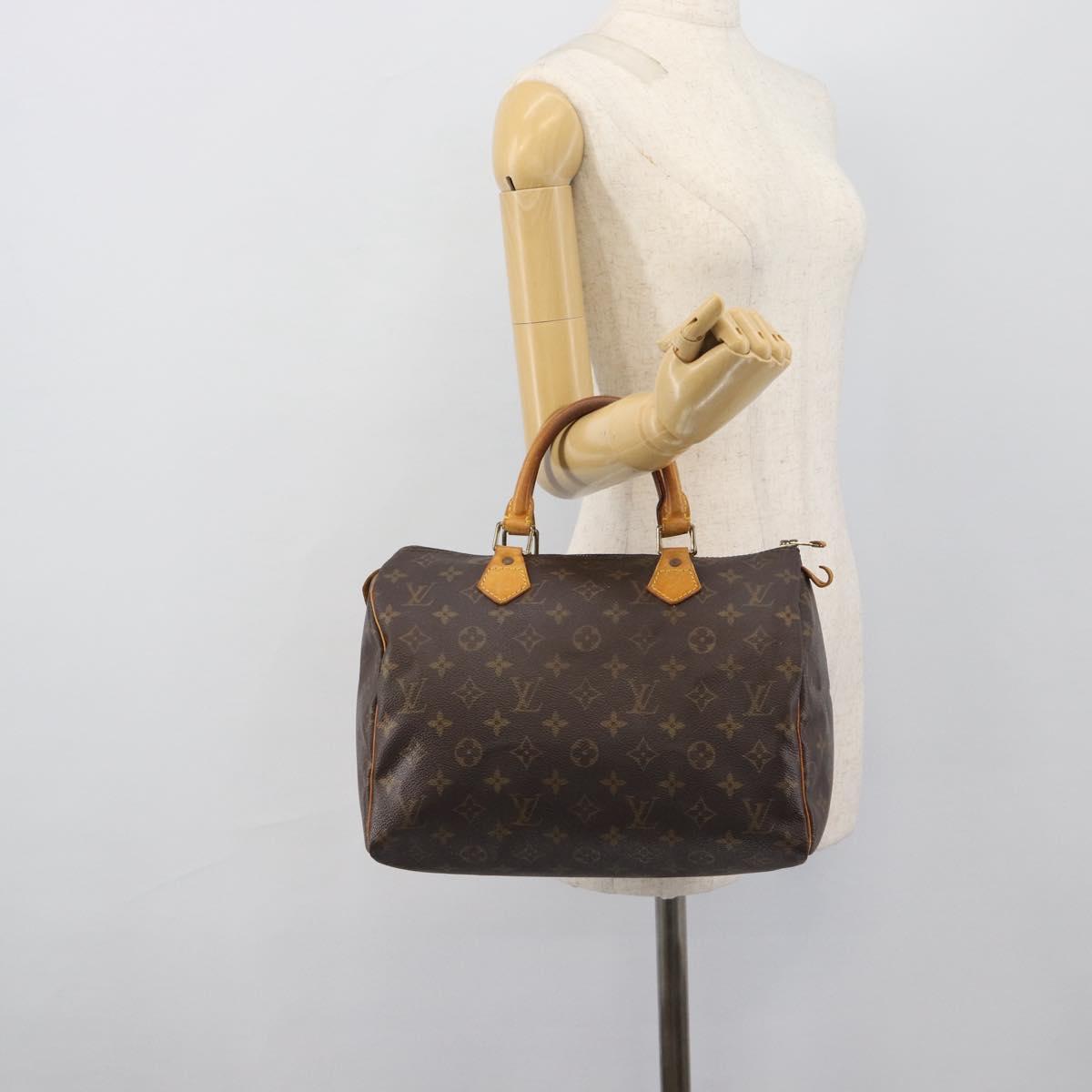 LOUIS VUITTON Monogram Speedy 30 Hand Bag M41526 LV Auth 192207