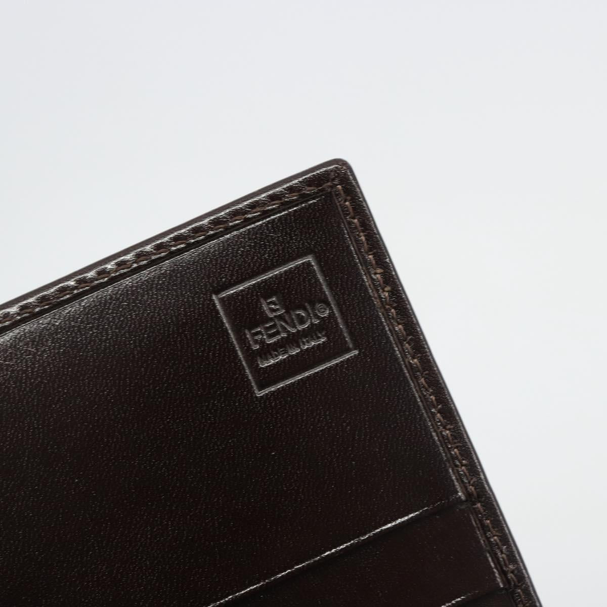 FENDI Zucca Canvas Long Wallet Black Brown Auth 192212V