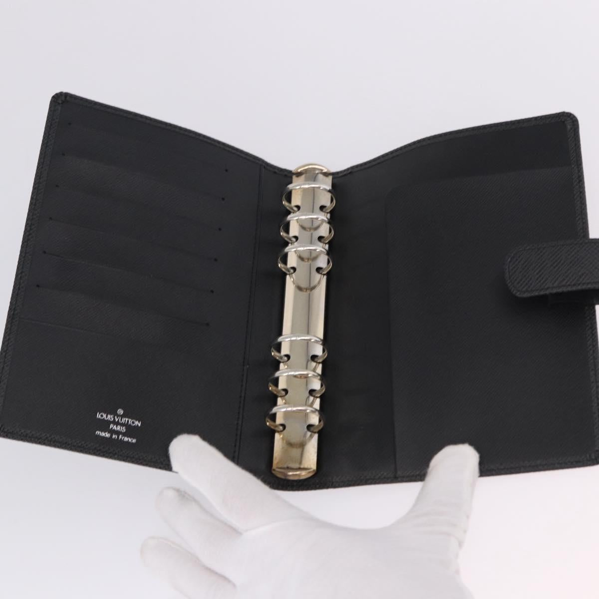 LOUIS VUITTON Taiga Leather Agenda MM Planner Cover Ardoise R20222 Auth 192216