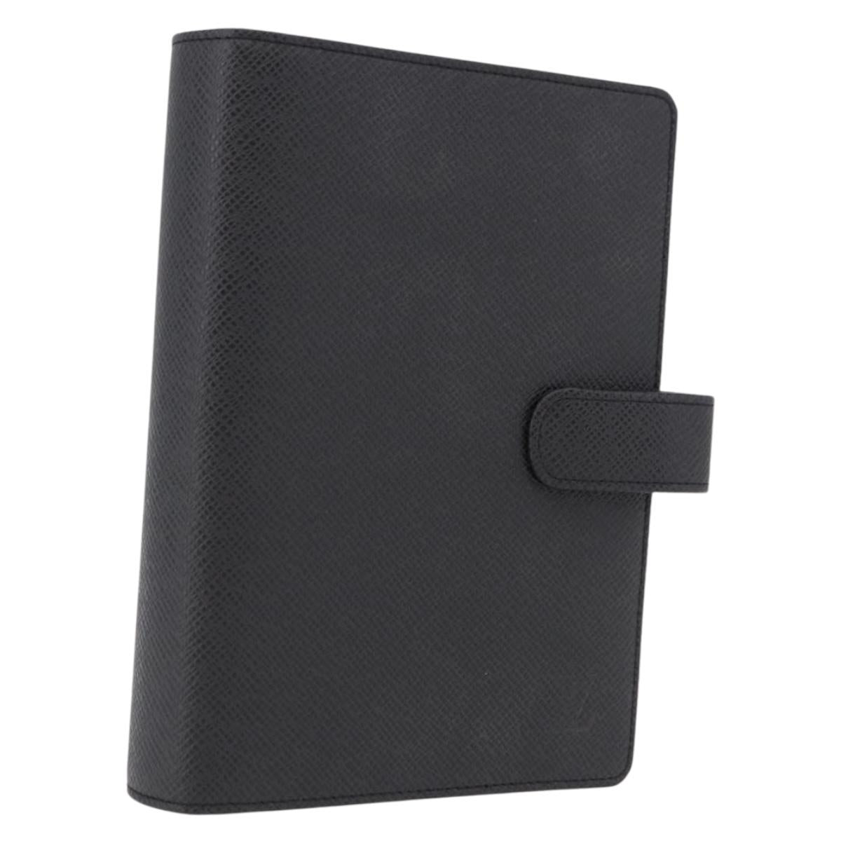 LOUIS VUITTON Taiga Leather Agenda MM Planner Cover Ardoise R20222 Auth 192216
