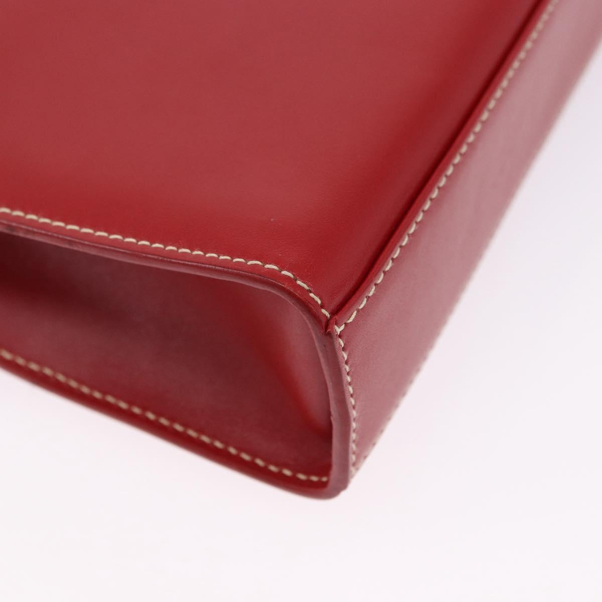 GUCCI Ready Lock Shoulder Bag Leather Red Gold 001 4214 Auth 192221V