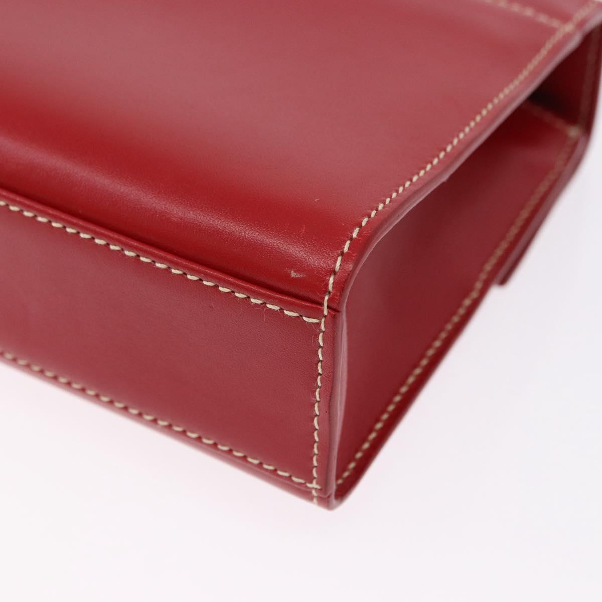 GUCCI Ready Lock Shoulder Bag Leather Red Gold 001 4214 Auth 192221V