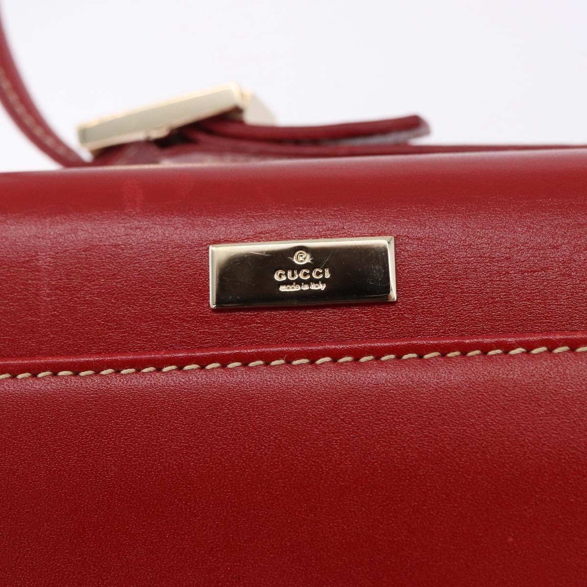 GUCCI Ready Lock Shoulder Bag Leather Red Gold 001 4214 Auth 192221V