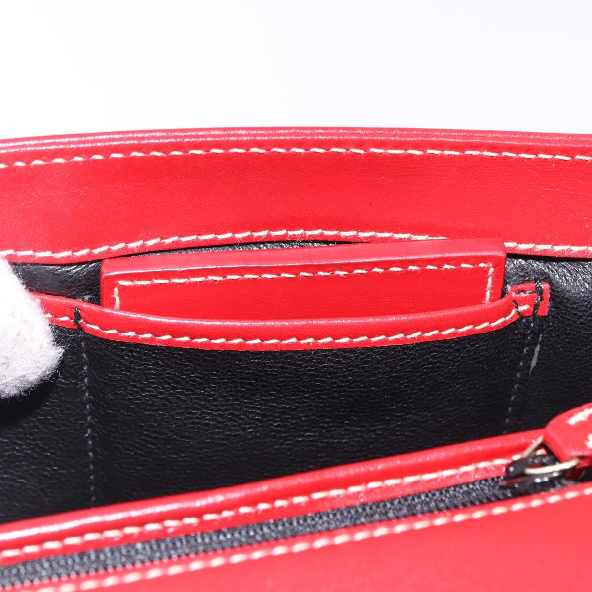 GUCCI Ready Lock Shoulder Bag Leather Red Gold 001 4214 Auth 192221V