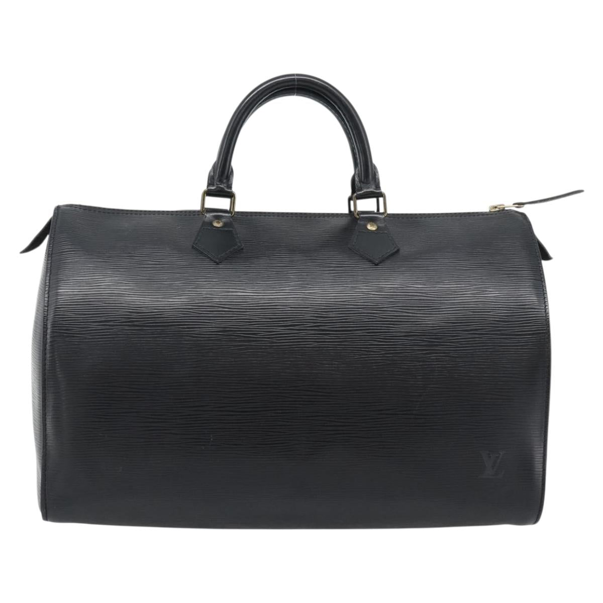 LOUIS VUITTON Epi Speedy 35 Hand Bag Noir Black M42992 LV Auth 192223
