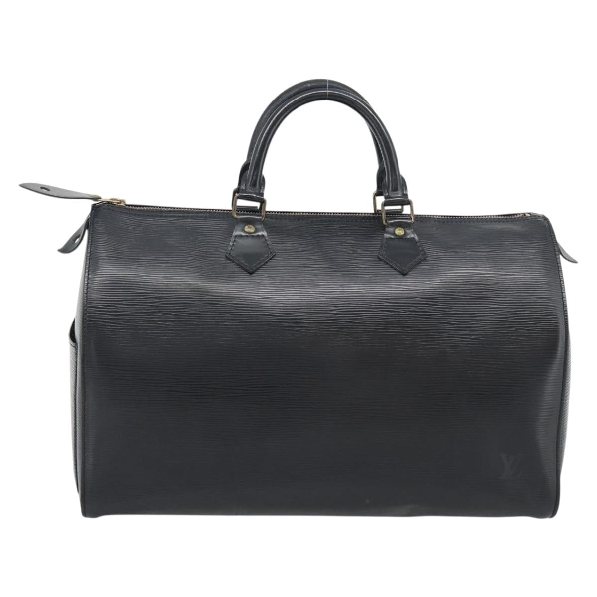 LOUIS VUITTON Epi Speedy 35 Hand Bag Noir Black M42992 LV Auth 192223