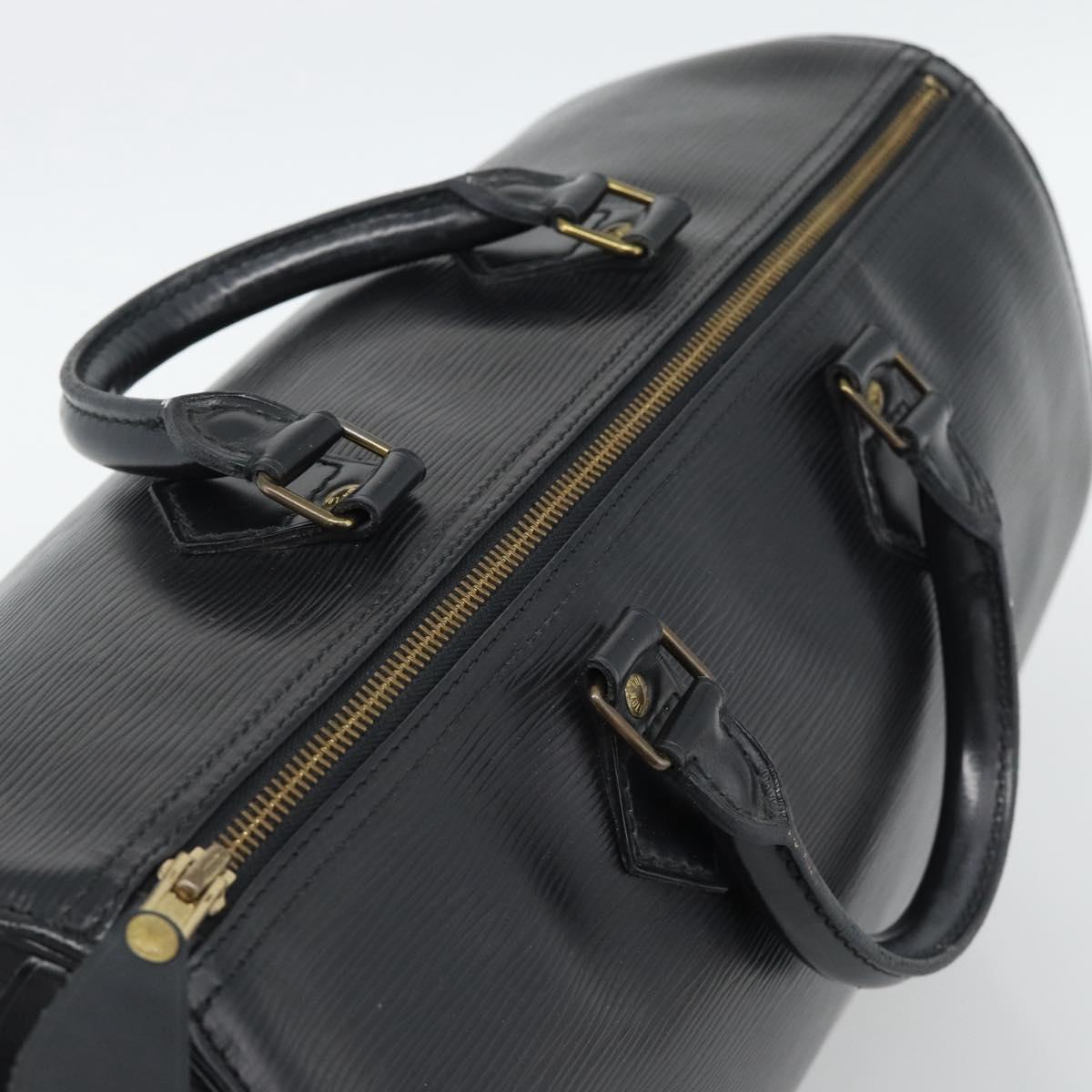LOUIS VUITTON Epi Speedy 35 Hand Bag Noir Black M42992 LV Auth 192223