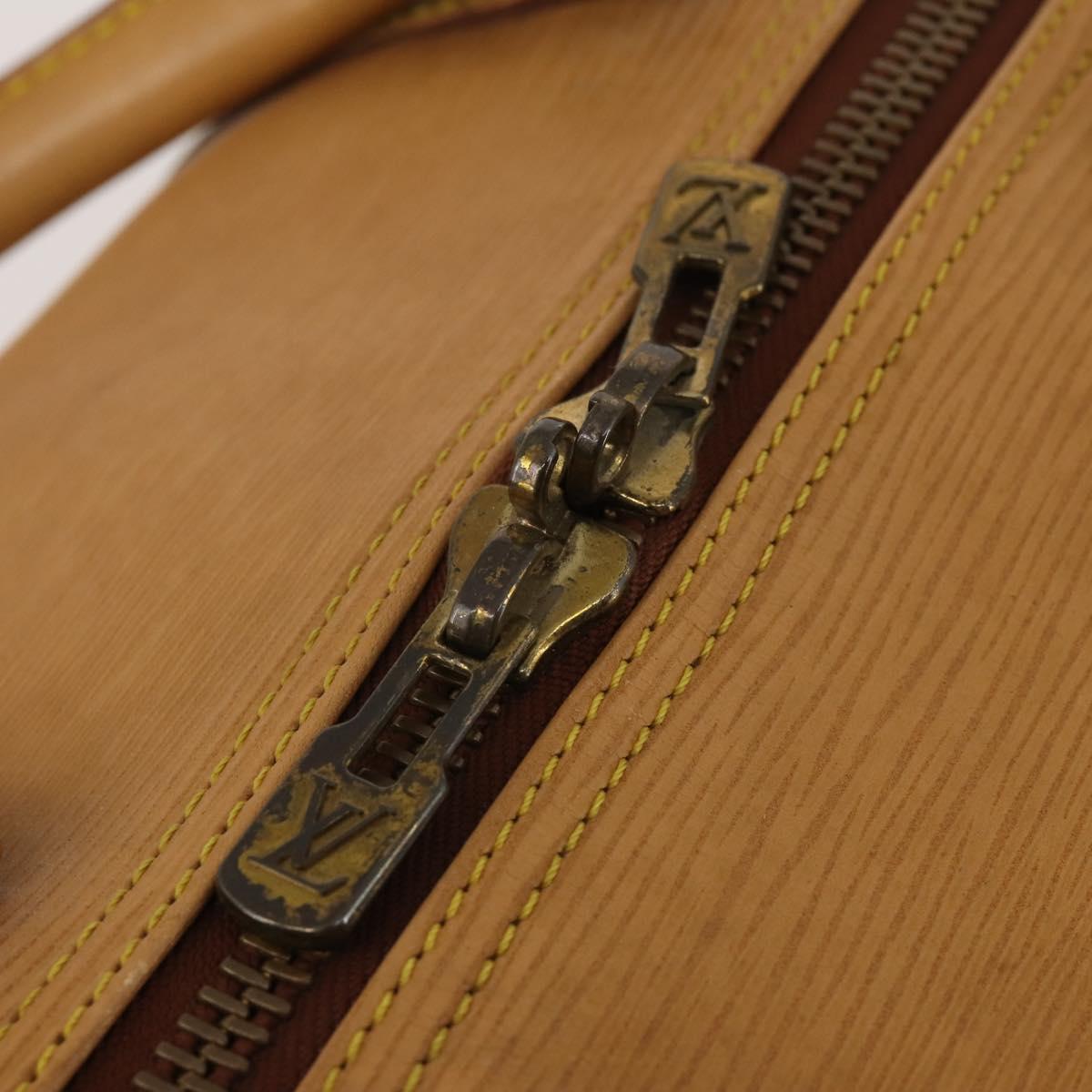 LOUIS VUITTON Epi Keepall 60 Boston Bag Brown Zipangu Gold M42948 LV Auth 192224