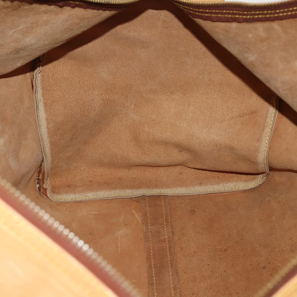 LOUIS VUITTON Epi Keepall 60 Boston Bag Brown Zipangu Gold M42948 LV Auth 192224