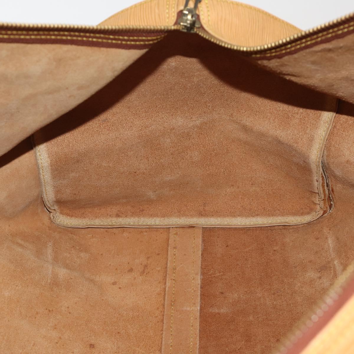 LOUIS VUITTON Epi Keepall 60 Boston Bag Brown Zipangu Gold M42948 LV Auth 192224