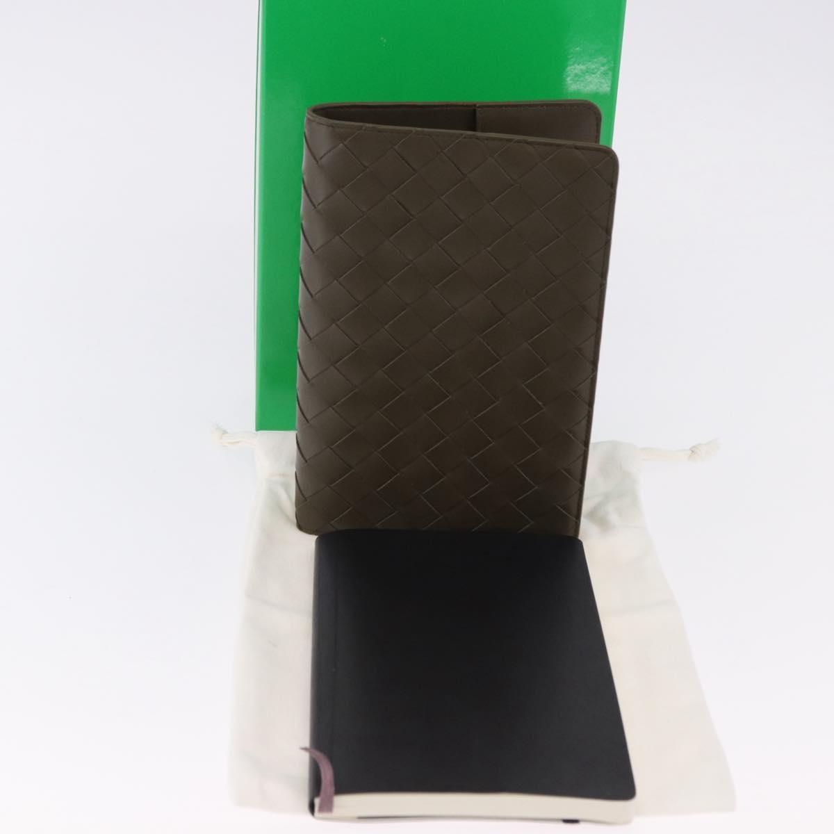 BOTTEGA VENETA INTRECCIATO Day Planner Cover Leather Khaki Auth 192226V