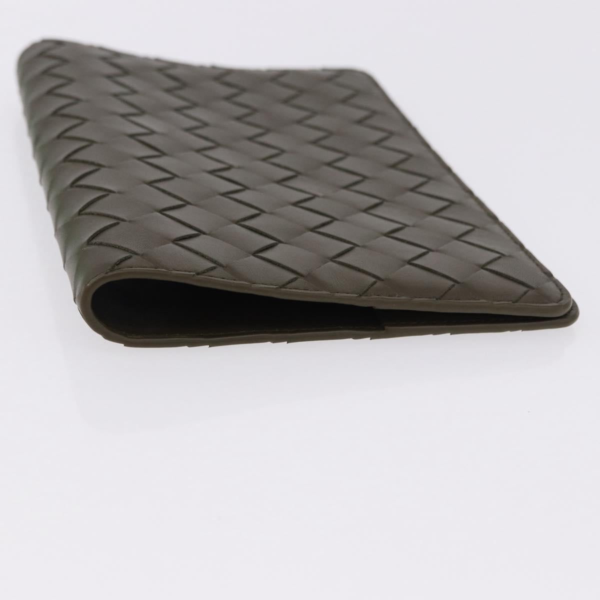 BOTTEGA VENETA INTRECCIATO Day Planner Cover Leather Khaki Auth 192226V
