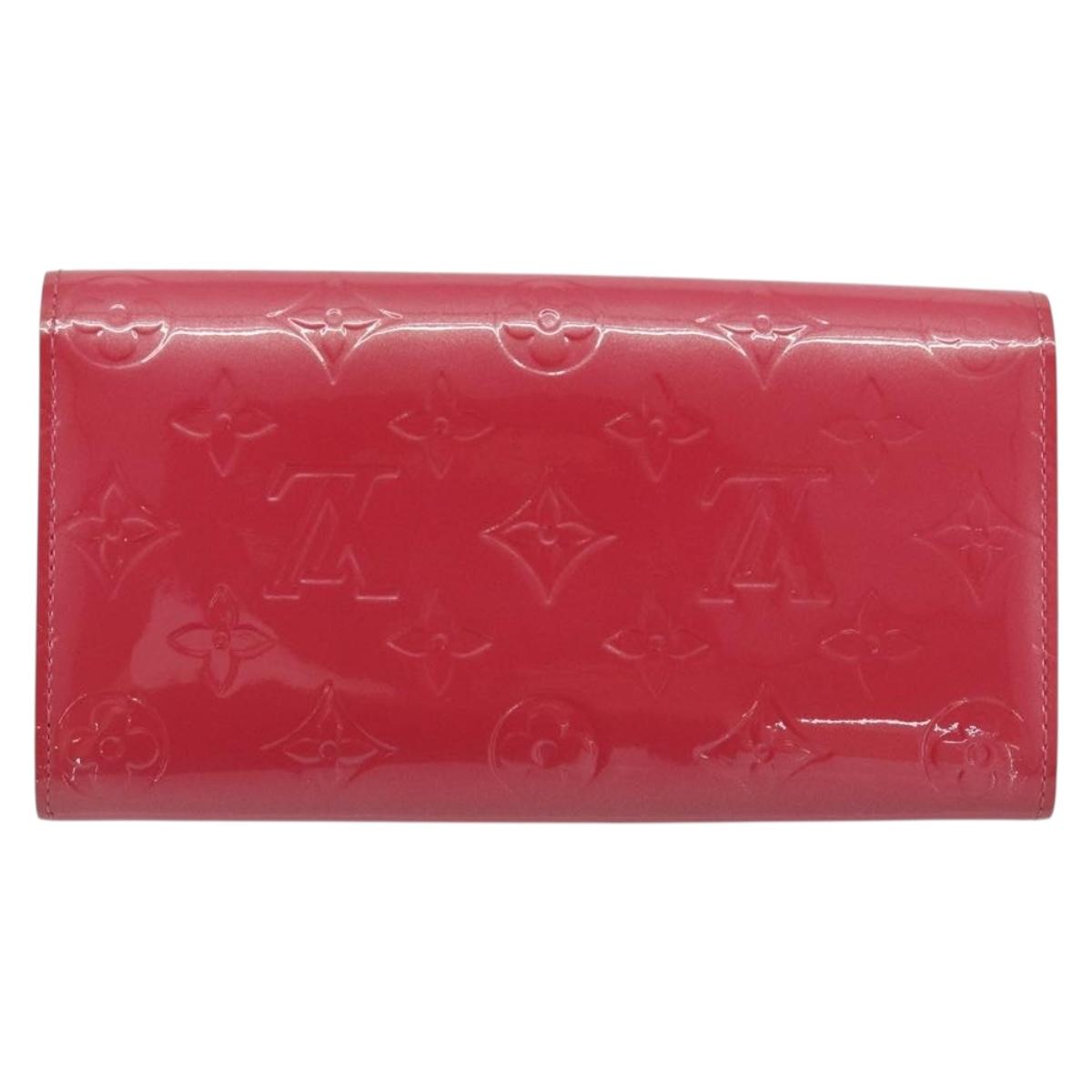 LOUIS VUITTON Vernis Porte Monnaie Credit Wallet Fusha Pink M91236 Auth 192227V