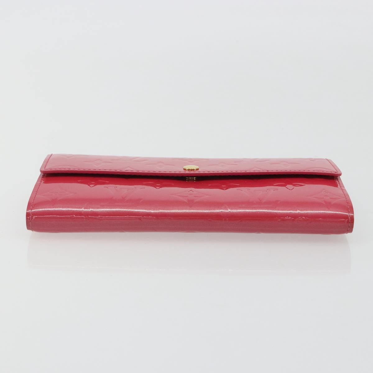 LOUIS VUITTON Vernis Porte Monnaie Credit Wallet Fusha Pink M91236 Auth 192227V