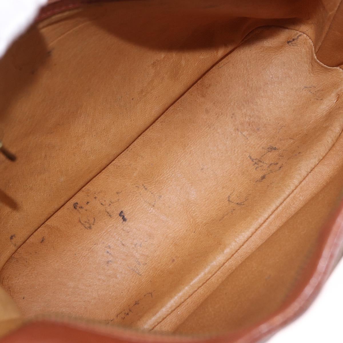 MCM Vicetos Logogram Shoulder Bag PVC Leather Brown Gold Auth 192237