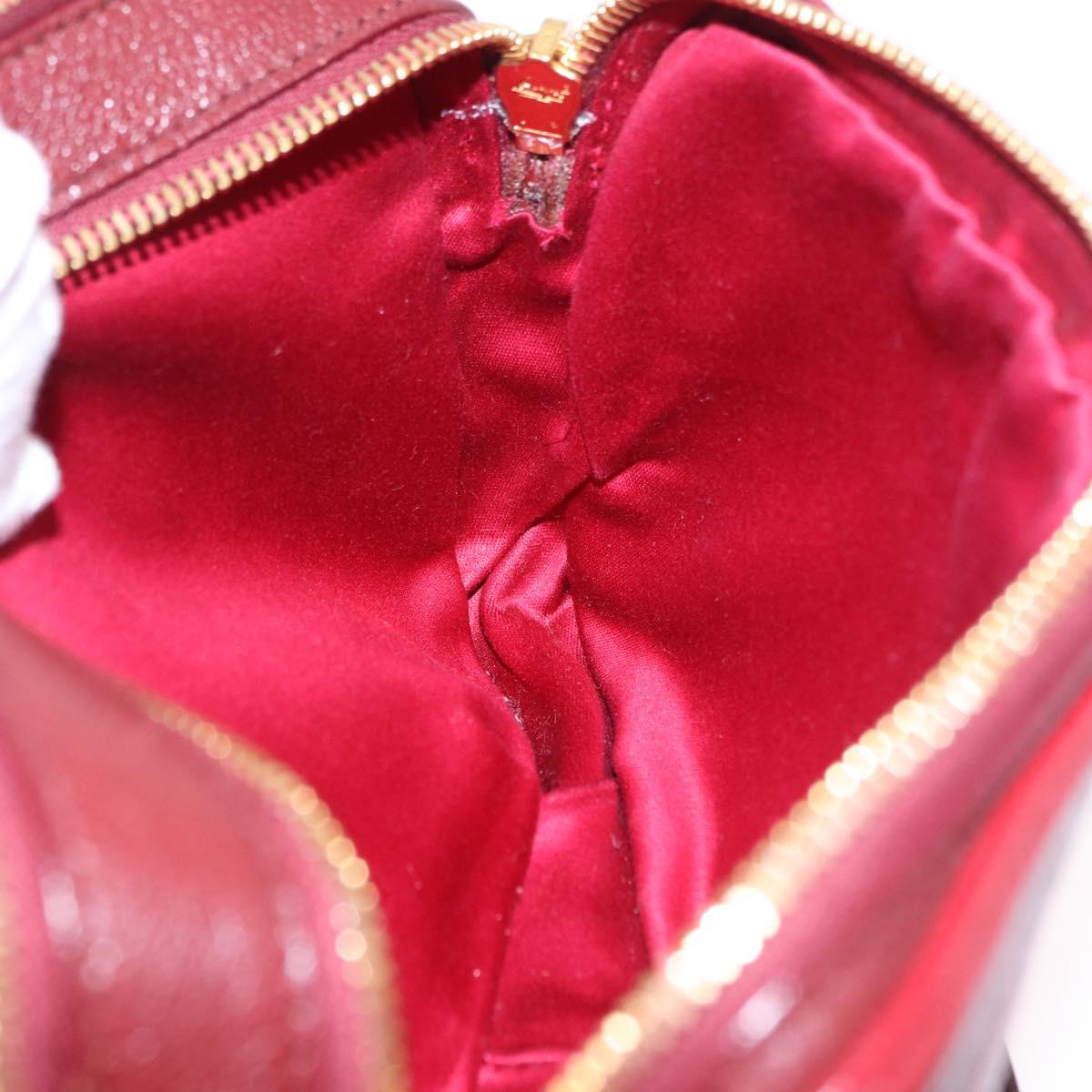Miu Miu Shoulder Bag Leather Red Gold Auth 192246V