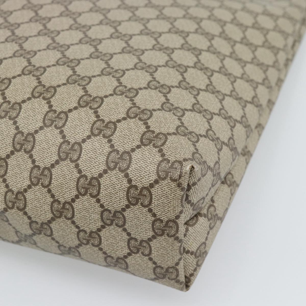 GUCCI GG Supreme Web Sherry Line Tote Bag PVC Beige Gold 40 02 003 Auth 192248