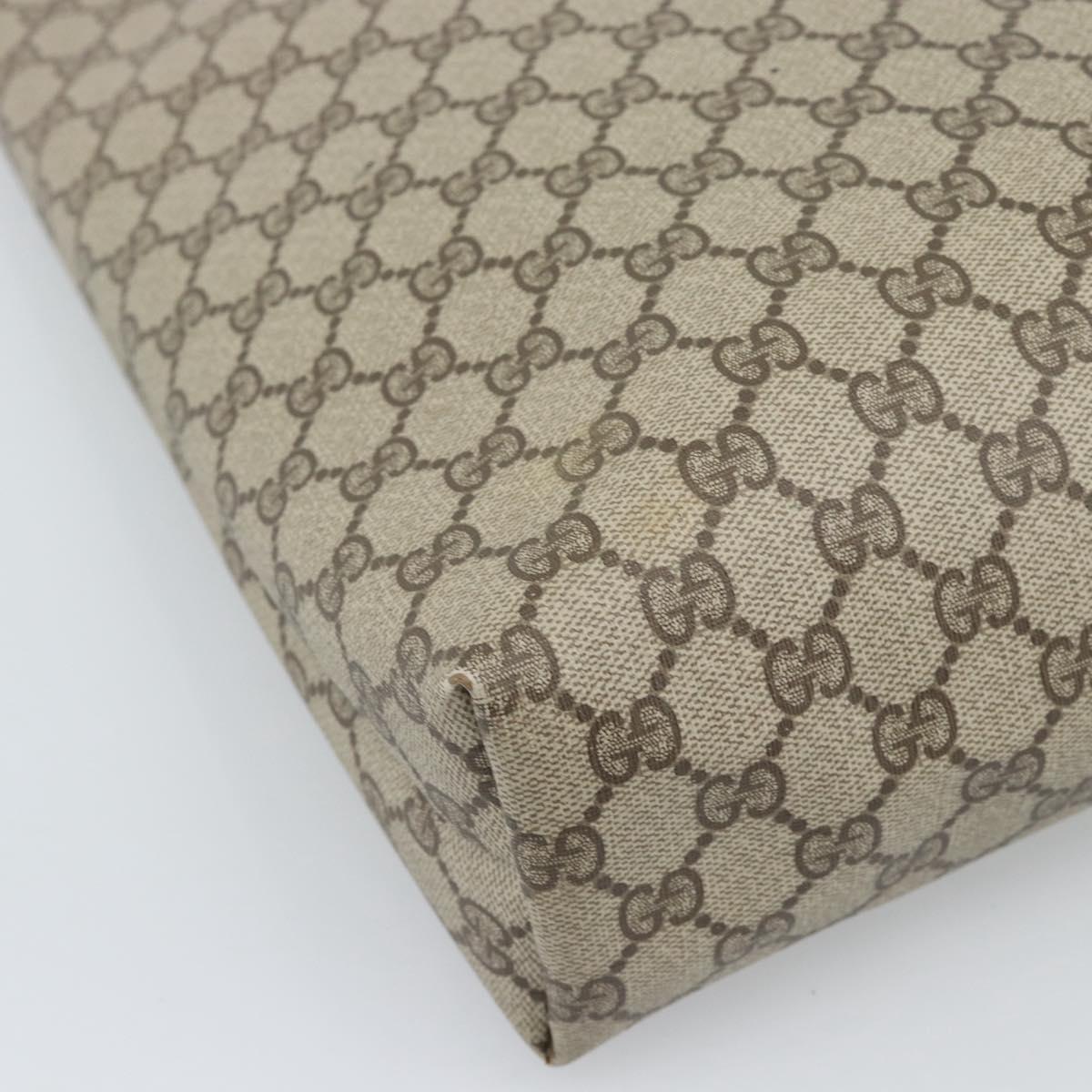GUCCI GG Supreme Web Sherry Line Tote Bag PVC Beige Gold 40 02 003 Auth 192248