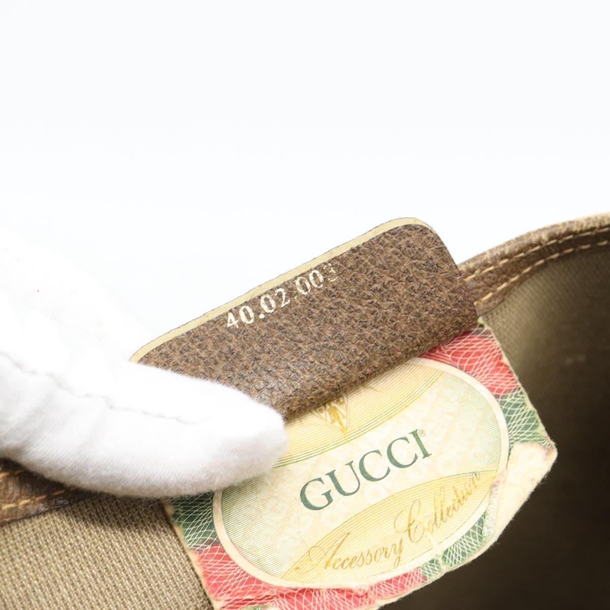 GUCCI GG Supreme Web Sherry Line Tote Bag PVC Beige Gold 40 02 003 Auth 192248