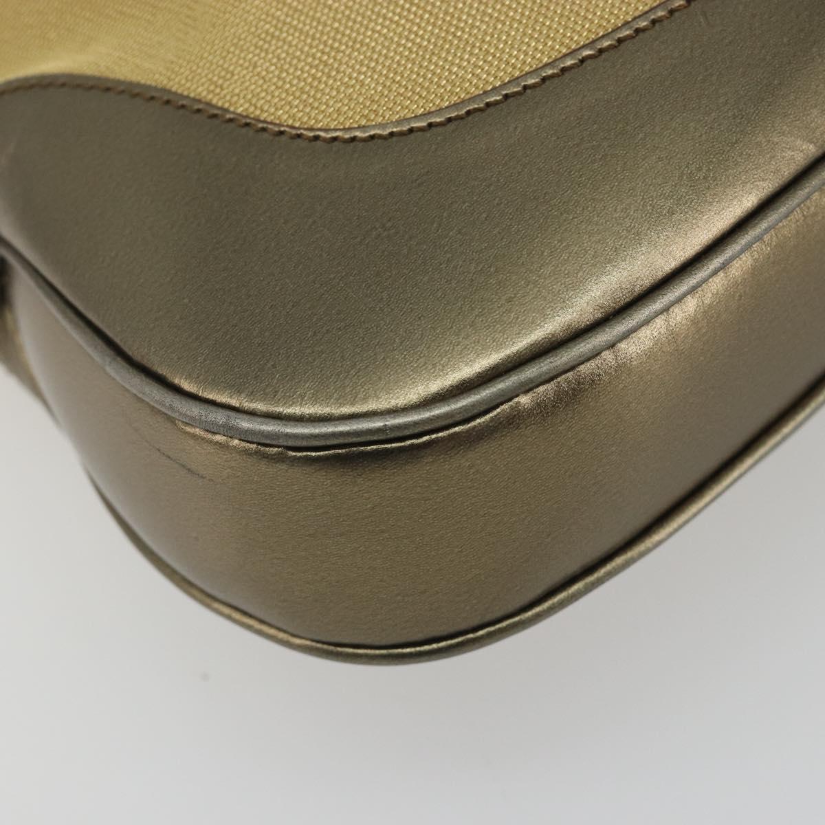 GUCCI GG Canvas Jackie Sherry Line Hand Bag Gold 001 3306 Auth 192254V