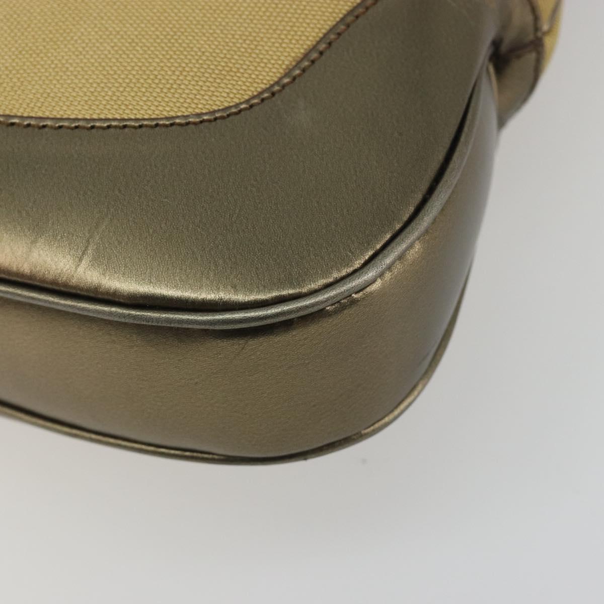 GUCCI GG Canvas Jackie Sherry Line Hand Bag Gold 001 3306 Auth 192254V