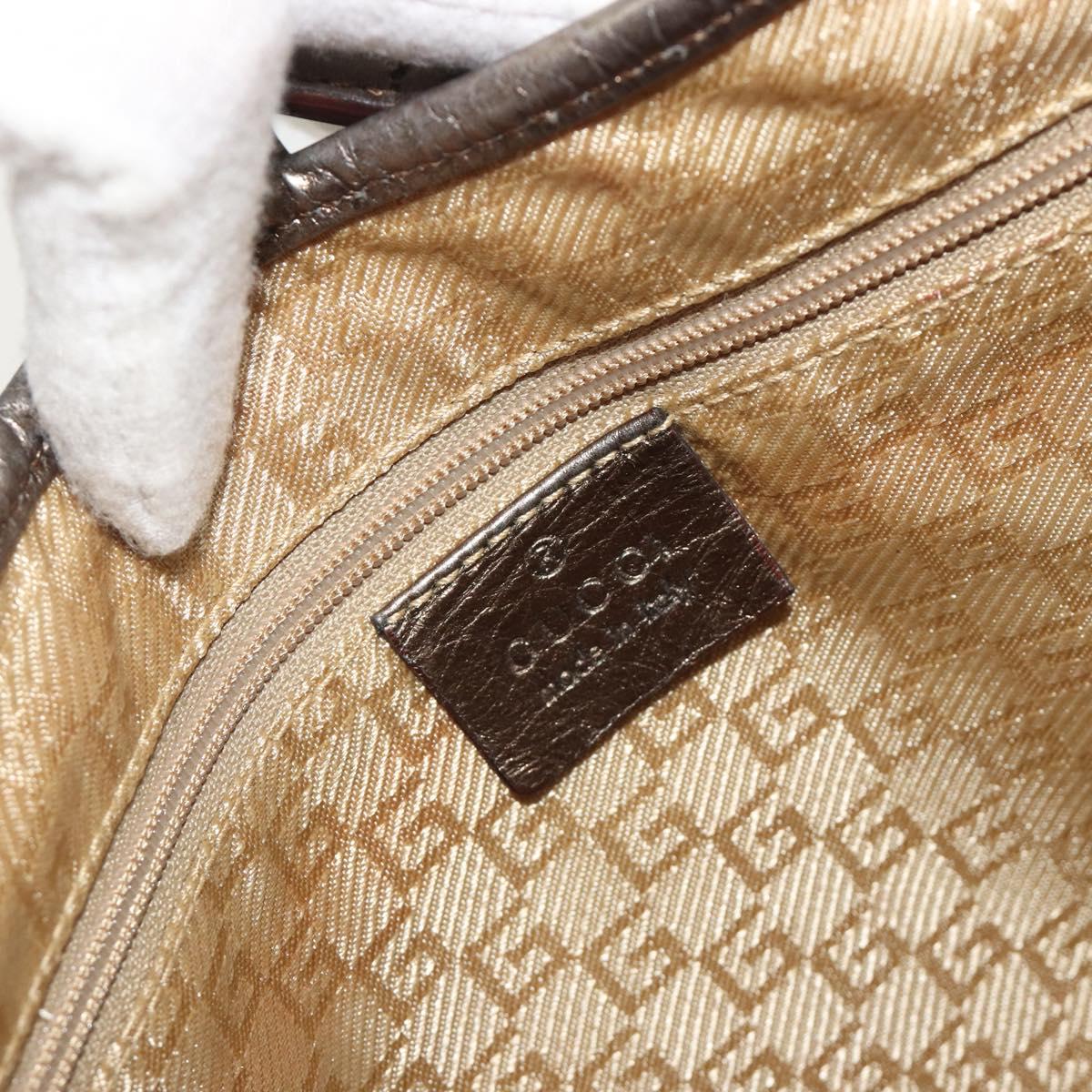 GUCCI GG Canvas Jackie Sherry Line Hand Bag Gold 001 3306 Auth 192254V
