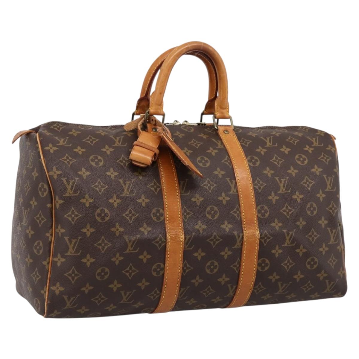 LOUIS VUITTON Monogram Keepall 45 Boston Bag M41428 LV Auth 192255