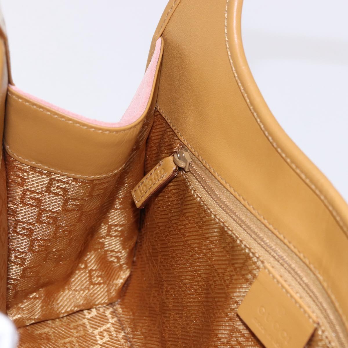 GUCCI Jackie Hand Bag Suede Pink Gold 002 1068 Auth 192263A