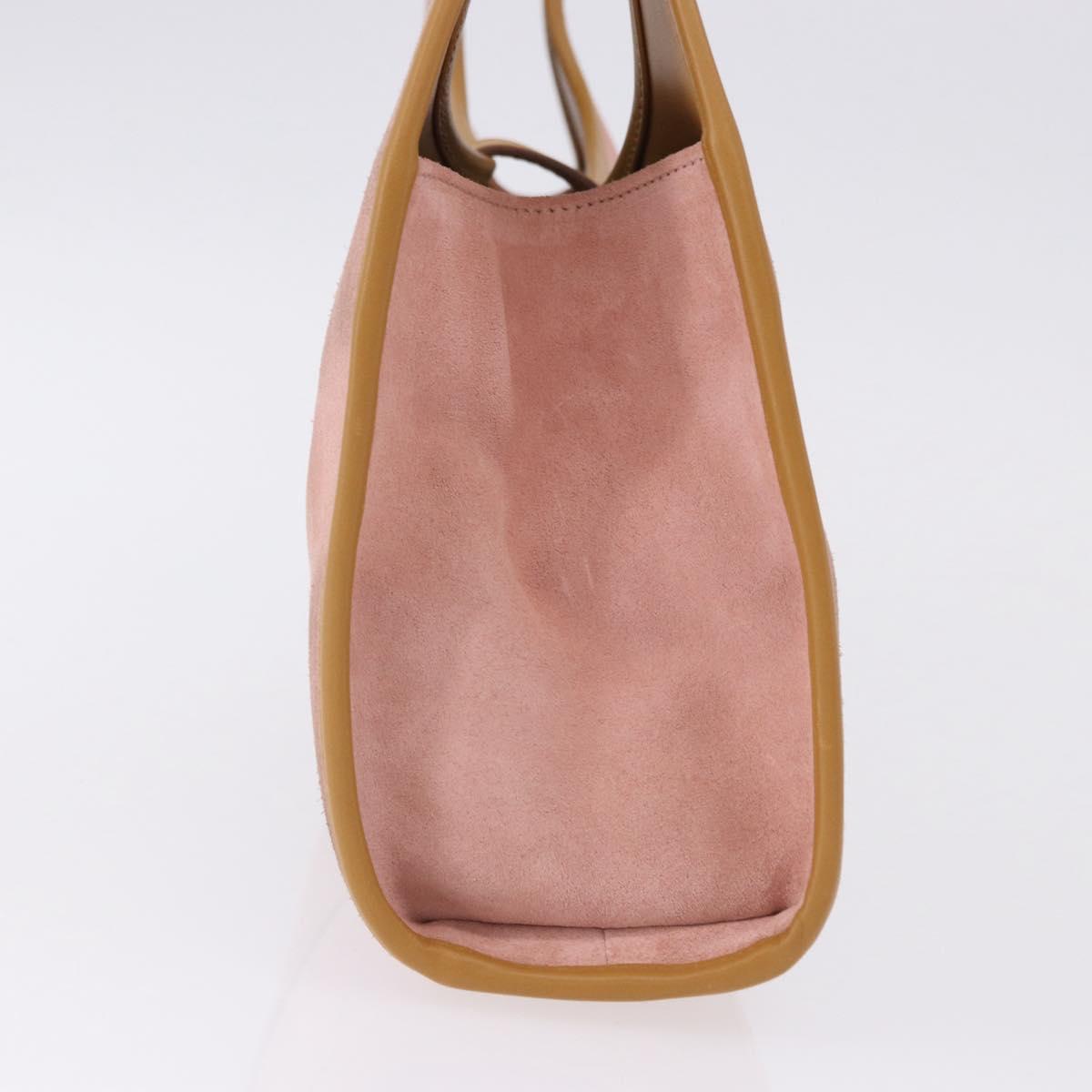 GUCCI Jackie Hand Bag Suede Pink Gold 002 1068 Auth 192263A