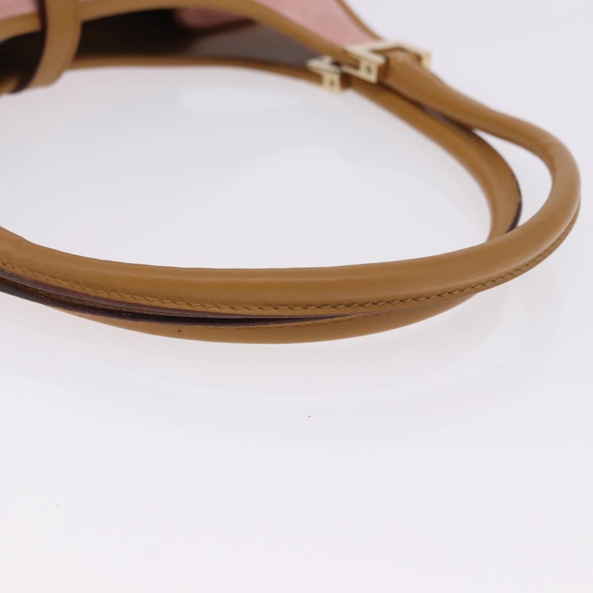 GUCCI Jackie Hand Bag Suede Pink Gold 002 1068 Auth 192263A