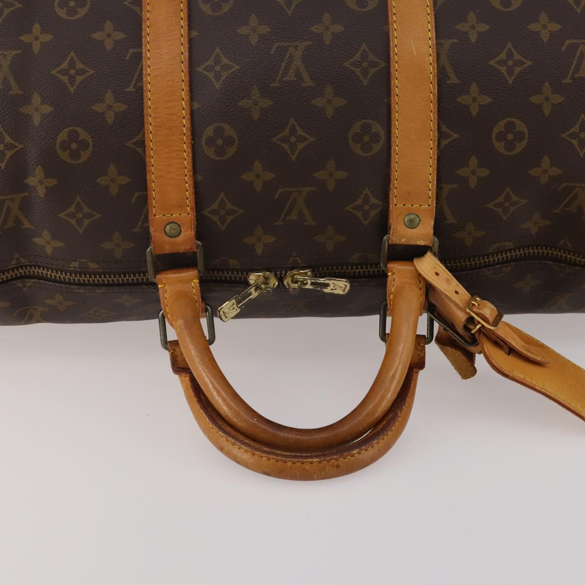 LOUIS VUITTON Monogram Keepall 55 Boston Bag M41424 LV Auth 192275